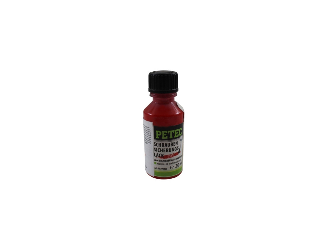 Verniz-lacre Para Parafusos Petec 20ml - Vermelho