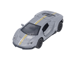 Ats carro Modelo de Liga 1:32 Deportivo de Metal com Luz e Som, Brinquedo para Crianças com Mais de 3 Anos, Cinza