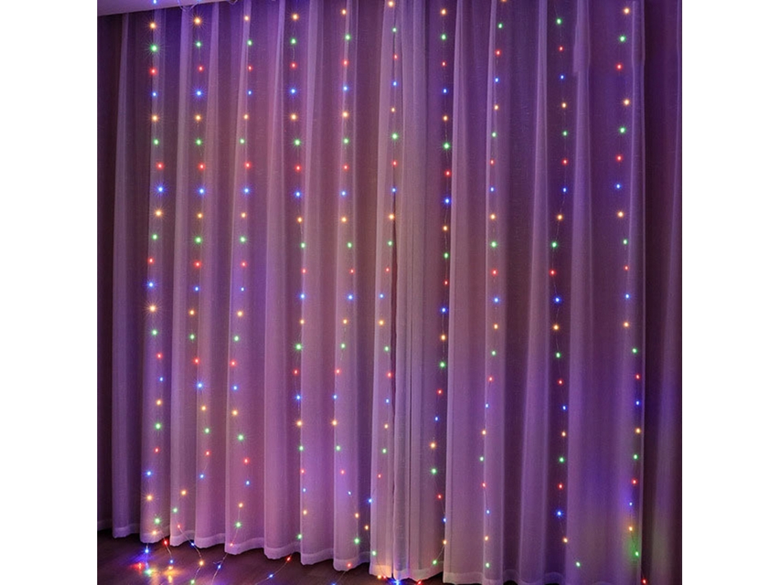 Luzes de Cordão Usb, Luzes de Fada Trançadas, Inclui Controle Remoto. MDUG (300 Leds Coloridos 3mx3m)