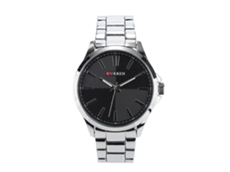 Reloj Hombre Curren 8322 Impermeable Acero Cuarzo Dial Negro Caja Blanca