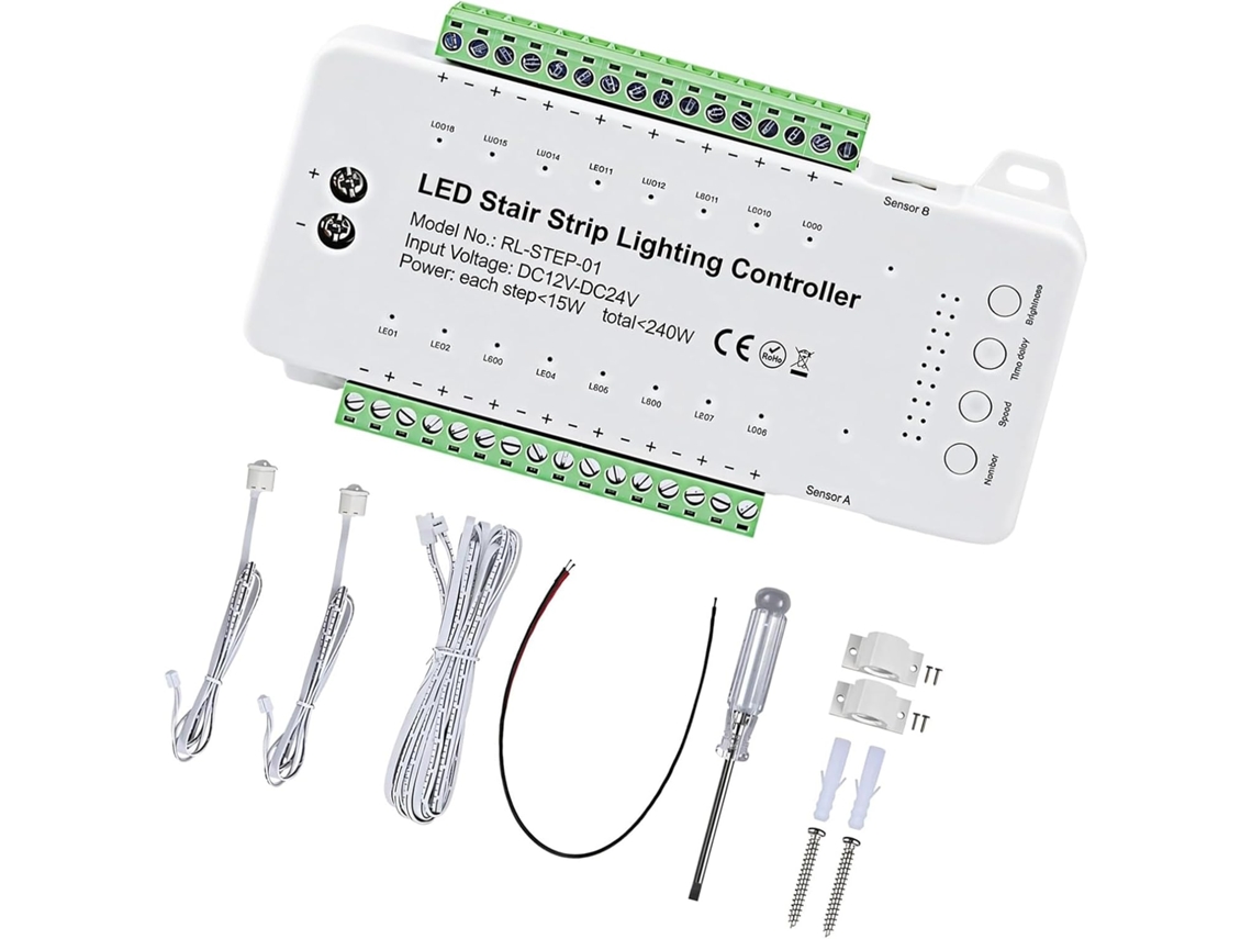 Iluminação Automática De Nível Com Sensor Pir E Abs Simples