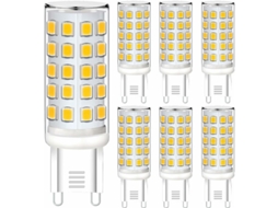 Lâmpada Led, 6 Unidades, Base G9, 5w, 40w, 220v, Intensidade Regulável, Para Uso Residencial, Comercial Ou Substituição De Fontes Convencionais