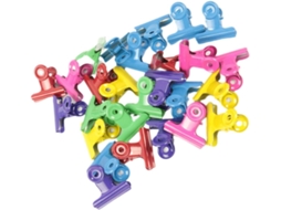 Conjunto De 24 Clipes Papel Metálicos Coloridos Com Pequeno Orifício Para Pendurar, Fáceis De Transportar, Ideais Para