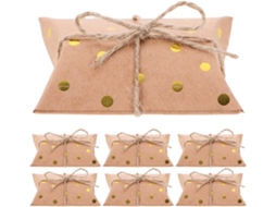 Caixas De Papel Kraft Pequenas Magiclulu Com Detalhes Dourados, Pacote Com 100 Unidades, Ideais Para Doces, Presentes E
