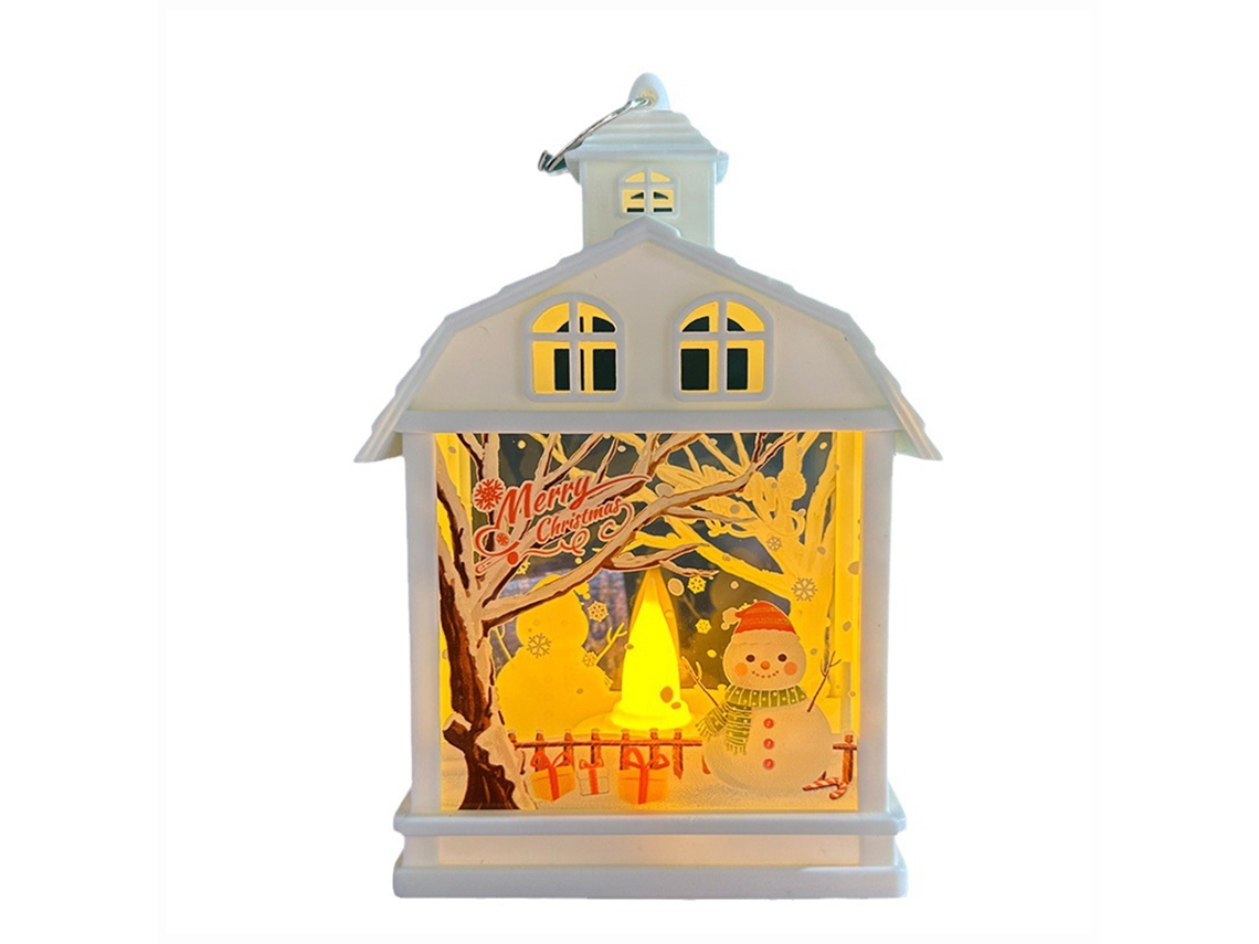 Laxiscreed Porta-lâmpada Natal Retro Com Led Para Decoração De Árvore De Natal