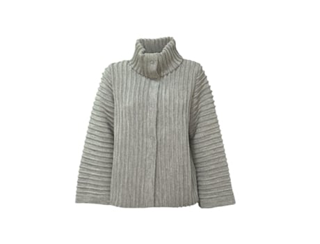 Cardigan De Mulher Gai Mattiolo Lã Cinzento (2xl)
