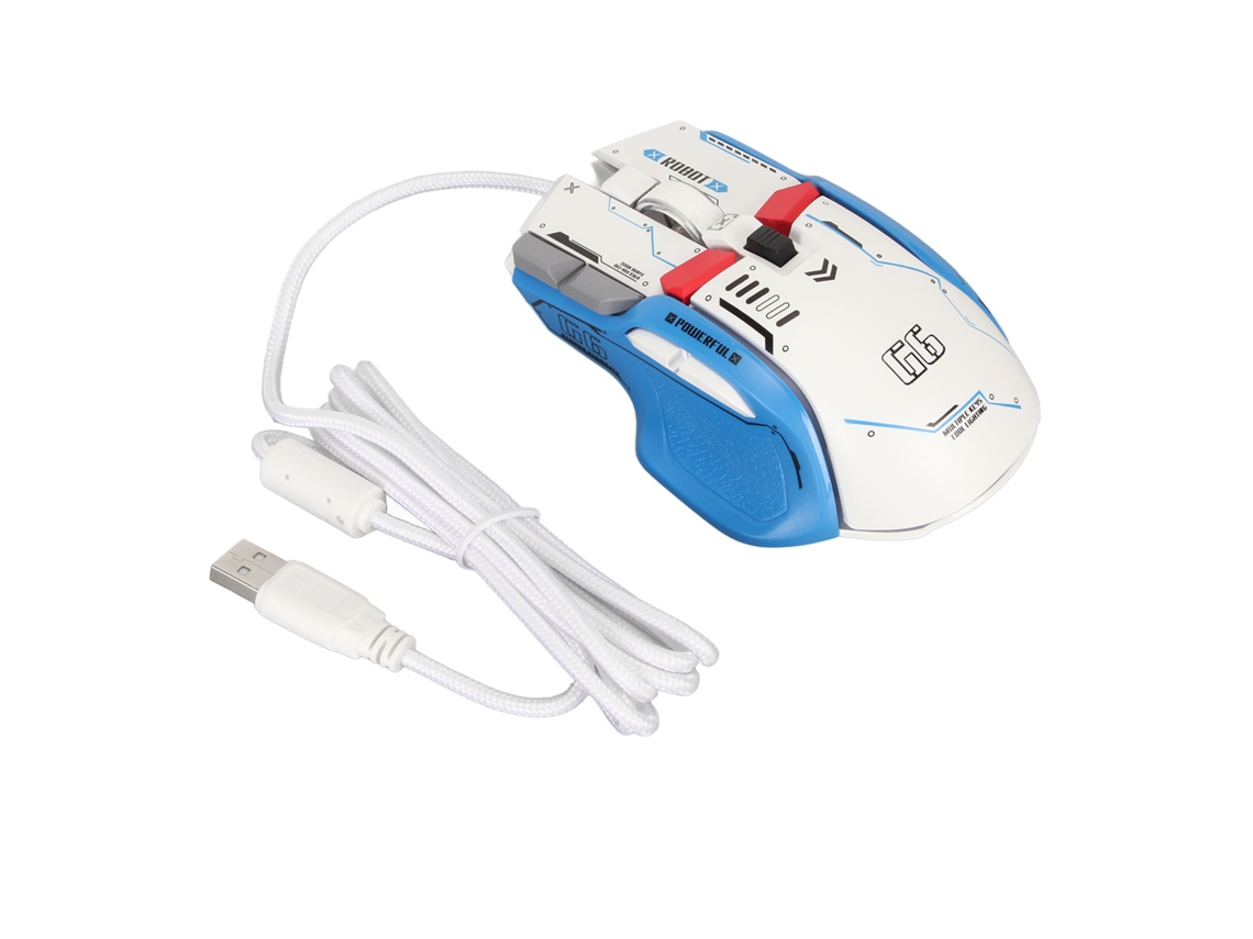 Mouse Gamer Rgb Com Fio De 10 Botões Programáveis