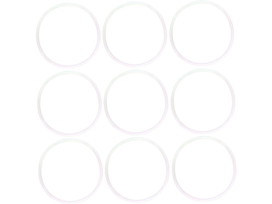 10 Anéis De Vedação Silicone, Brancos Para Espremedores Suco Cozinha,