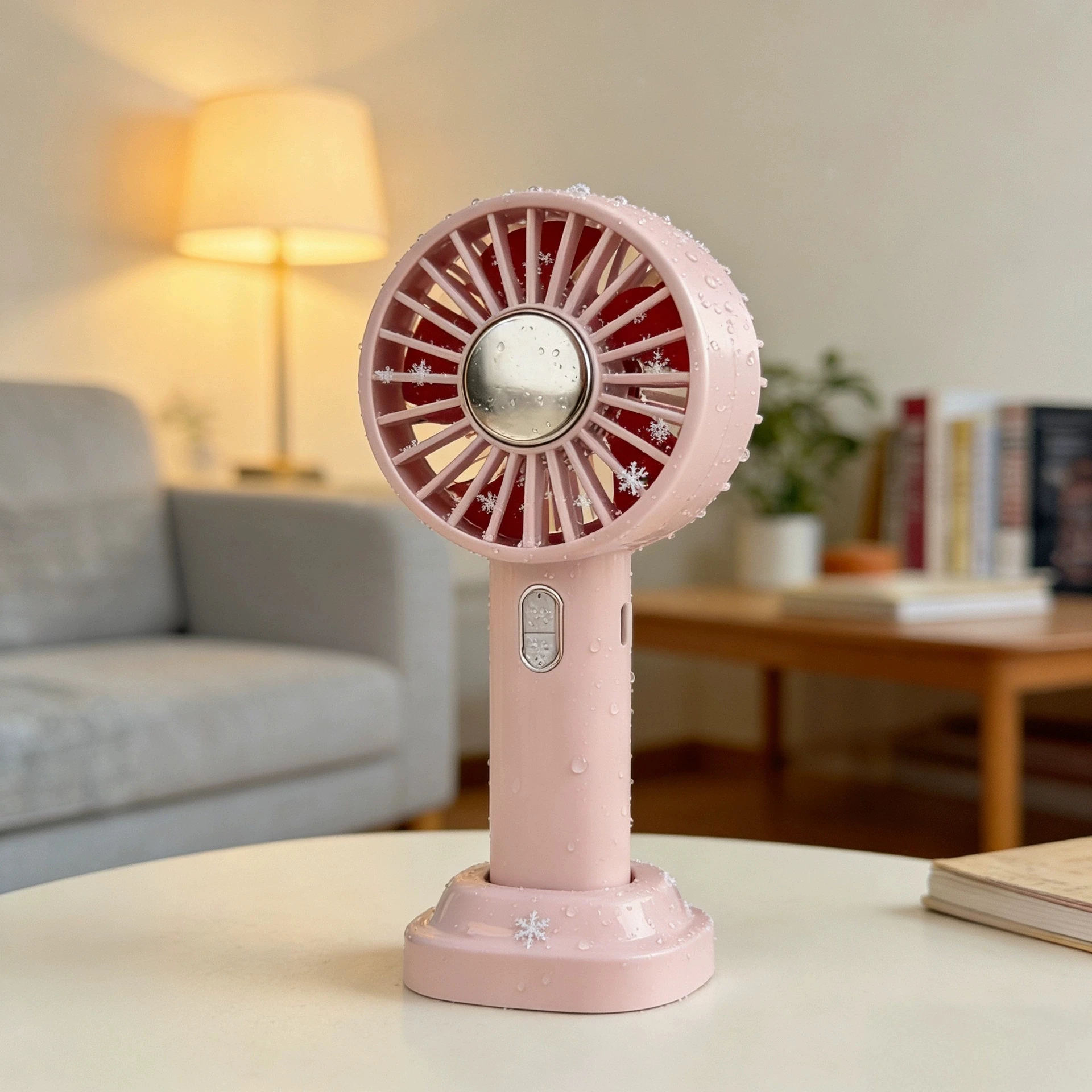 (rosa) Mini Ventilador Portátil Com 3 Velocidades, Brisa Refrescante Para O Verão, Bateria Recarregável De 1800mah