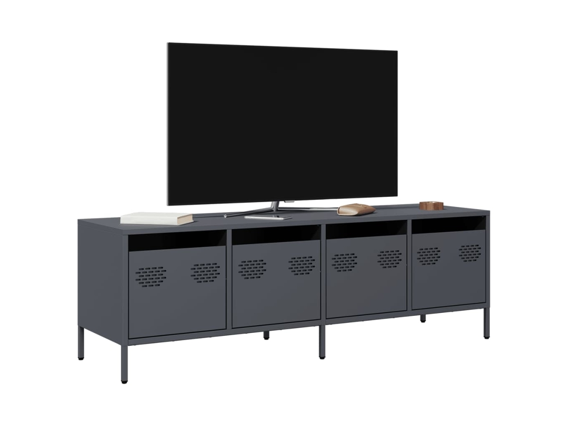 Vidaxl Móvel De Tv 135x39x43,5 Cm Aço Laminado A Frio Antracite