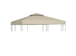 Vidaxl Cobertura De Substituição P/ Gazebo 310 G/m² Bege 3x3 M