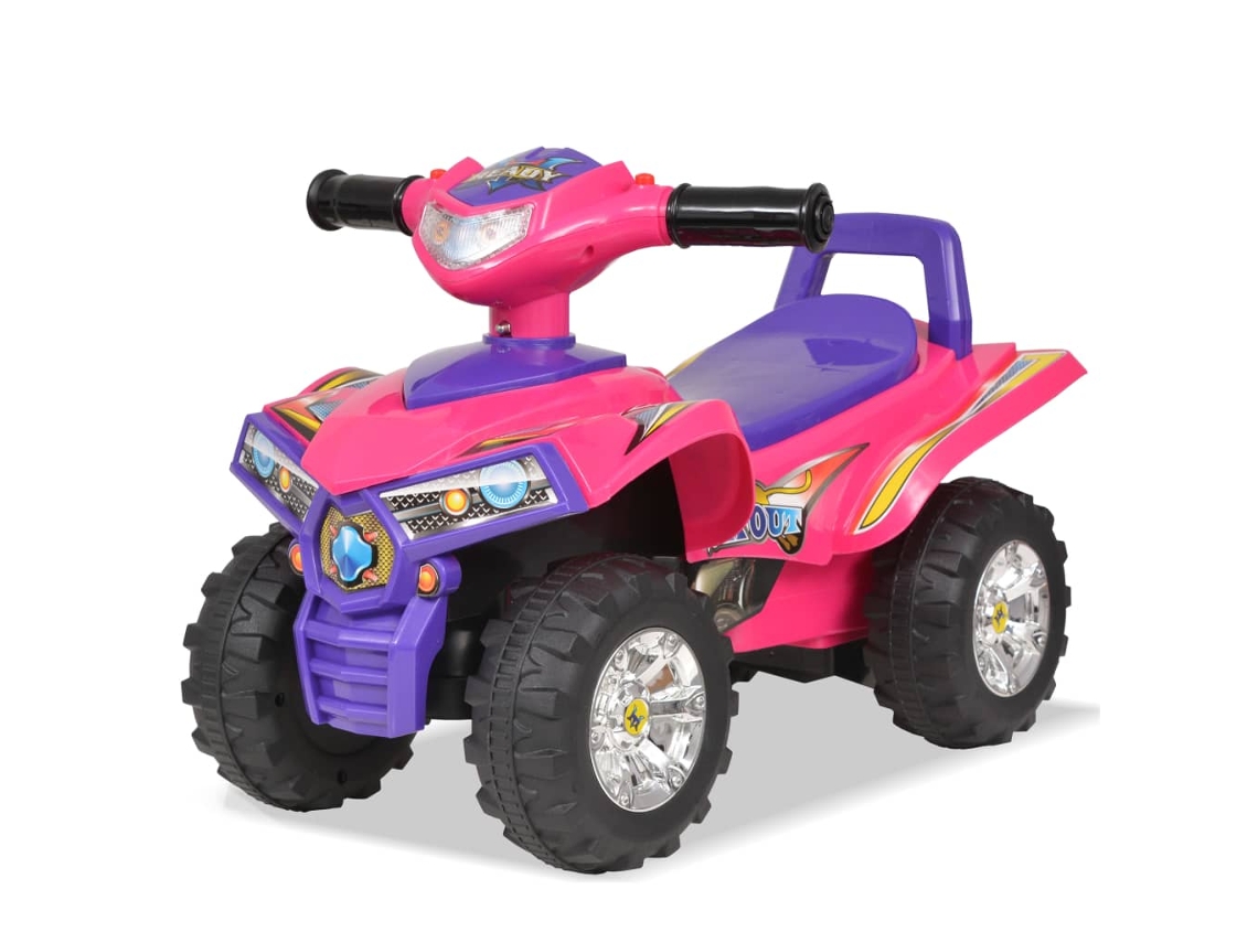 Vidaxl Moto4 Para Crianças Com Som E Luz Rosa E Roxo
