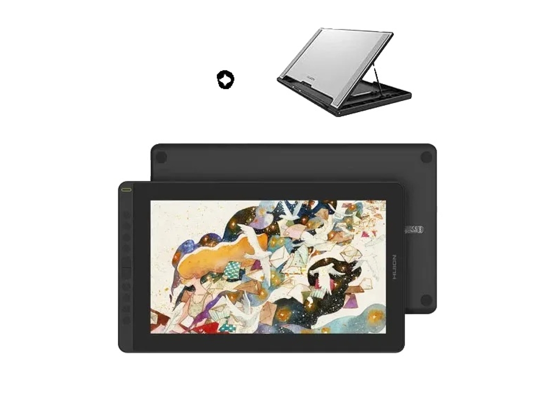Monitor De Desenho Gráfico, Tela De 15, 6 Polegadas, 8192 Níveis De Pressão, Preto Com Suporte Oem