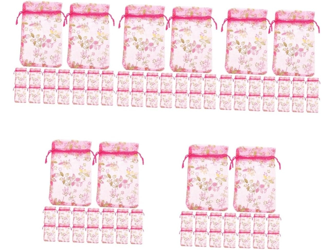 Nuobesty 250 Peças De Organza Com Cordão, Decorativas Para Festas, Casamentos, Doces E Joias.