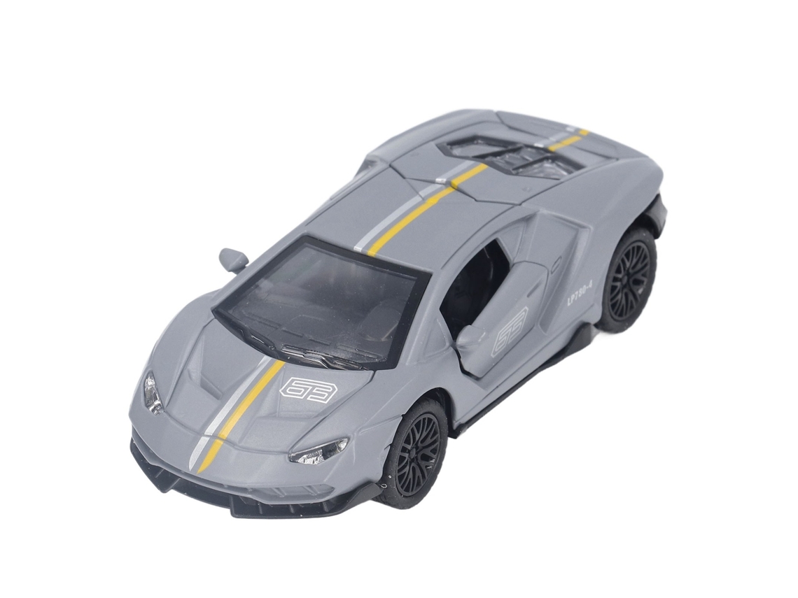Ats carro Modelo de Liga 1:32 Deportivo de Metal com Luz e Som, Brinquedo para Crianças com Mais de 3 Anos, Cinza
