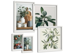 Conjunto De Pinturas Plantas Naturais Escandinavas Espelharte (5 Peças)