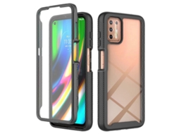 Capa Para Motorola Moto G9 Plus (2021) Série Céu Estrelado, Cor Sólida, Resistente A Impactos, Em Pc + Tpu Com Película Pet (roxo Claro)