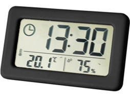 Relógio Digital Fino Com Visor De Temperatura E Umidade Para Decoração De Casa, Relógio Higrômetro Digital