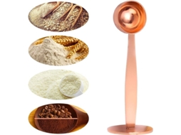 2026 cuchara Tamper de Café de Acero Inoxidable com Cabo Longo Cor Rosa Dourado para Café Moído