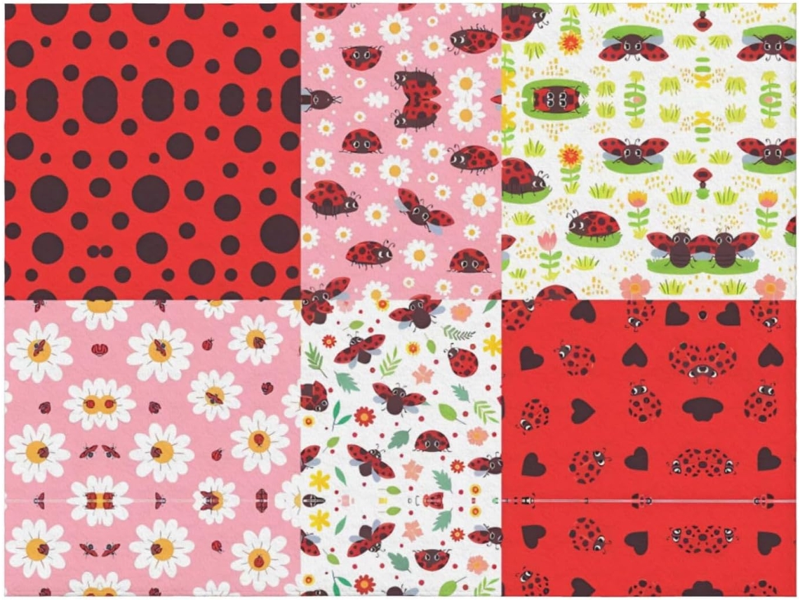 Manta de Flanela Macia e Quente com Estampa Joaninha Desenho Animado 203 X 152 Cm, Macio, Quente, Ideal para Q