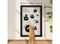 Tapete de Parede para Arranhar de Gato, 50x80cm para Proteção de Paredes, CZHHMART (bola Preta)