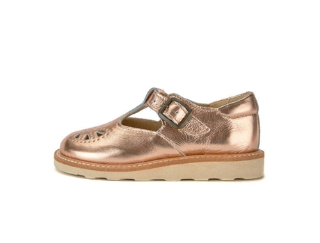 Sabrinas de Menina YOUNG SOLES Rosie Pele Dourado (35)