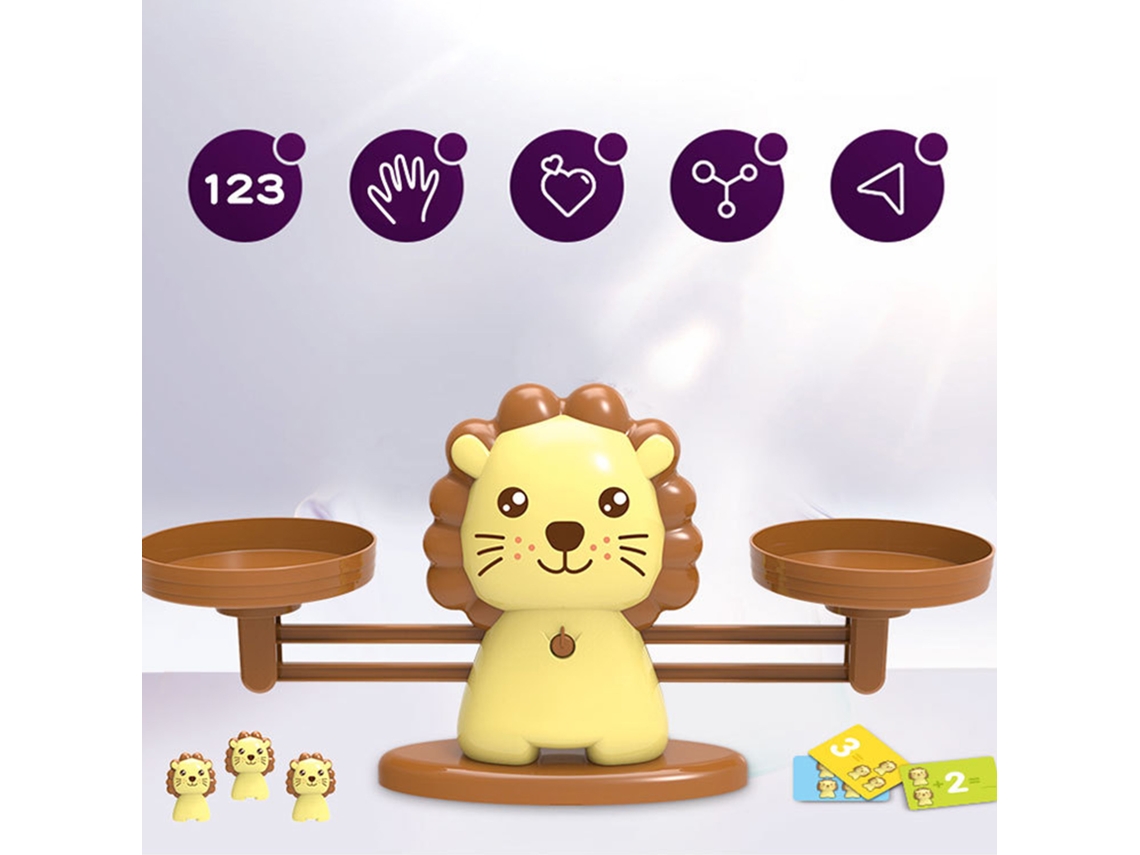 Balança Educativa Animal Cartoon Brinquedo Interativo Matemática Para Crianças By-807