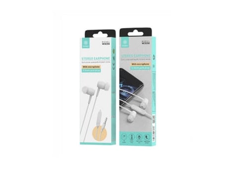 Auriculares com fio IKREA jack 3.5 (Microfone - Branco)
