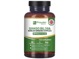 Suplemento Alimentar PROWISE HEALTHCARE Ginkgo Biloba e Ginseng Coreano Vegan 8000mg (180 Comprimidos)