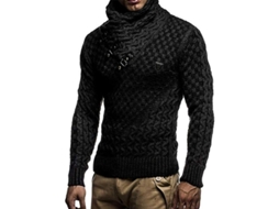 2026 jersey de Punto Slim para Hombre Con Cuello de Tortuga Manga Larga Casual Pullover de Alta Calidad