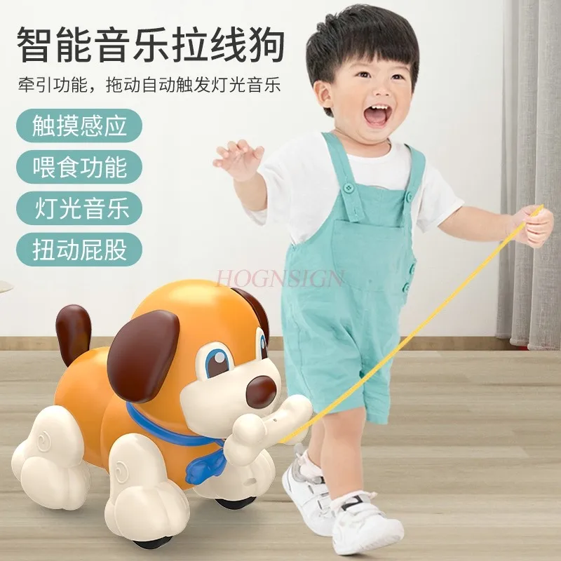 Brinquedo Elétrico Cachorrinho Com Fio, Um Presente Educacional Para Crianças, Um Cãozinho Que Anda E Atrasa.