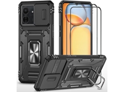 Capa Proteção Deslizante Câmera Para Xiaomi Redmi 13c 4g/5g/13r/xiaomi Poco C65/poco M6 5g Hongwe. Tecido Anti-choque Magnética