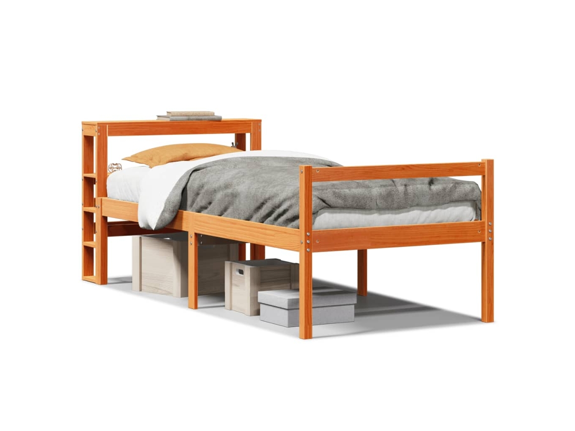 Bed Frame, Bed Frames Vidaxl Marrom Madeira (75 X 190 Cm)
