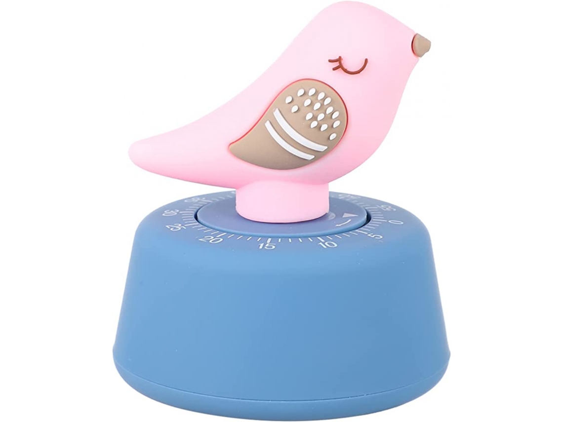 Temporizador De Cozinha Mecânico Em Forma Pássaro, Com Corda, 60 Minutos, Giratório, Utensílio Fofo Para Gestão Do Tempo(rosa)