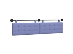 Conjunto 1 Cabeceira De Quarto Vidaxl Azul Tecido (210 X 55 X 5 Cm)