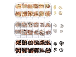 Caixas De Acessórios Metálicos Brilhantes Para Decoração De Unhas Fatia De Metal Para Diy Nail Art Salon -Style1 ZMDECQNA 3 Un