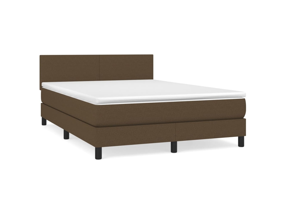Box Spring Bed, Box Spring Beds Vidaxl Marrom Tecido (140 X 190 Cm)