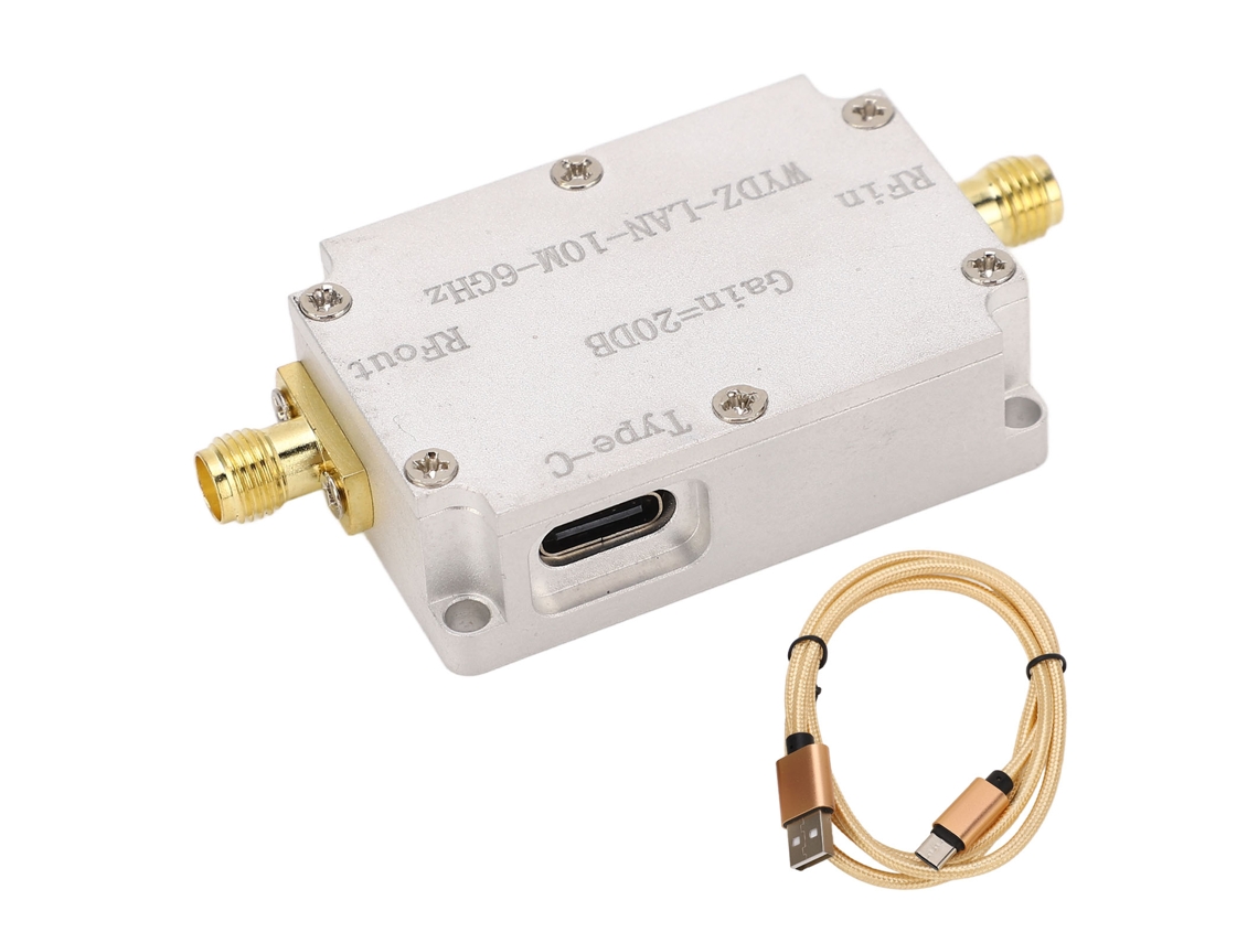 Amplificador Lna De Baixo Ruído 10m-6ghz 20db Ganho Alta Planicidade Para Rádio Fm Receptor