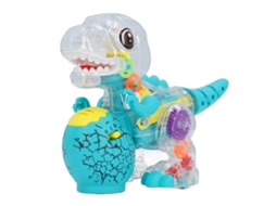 Mali brinquedo Dinossauro Elétrico Musical com Engrenagens Transparentes e Luzes para Crianças