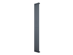 Radiador Oval De Coluna Simples 1800x240 Mm - Cinza Antracite| Aço Carbono, 1.5 Mm, 634w | Design Elegante | Alta