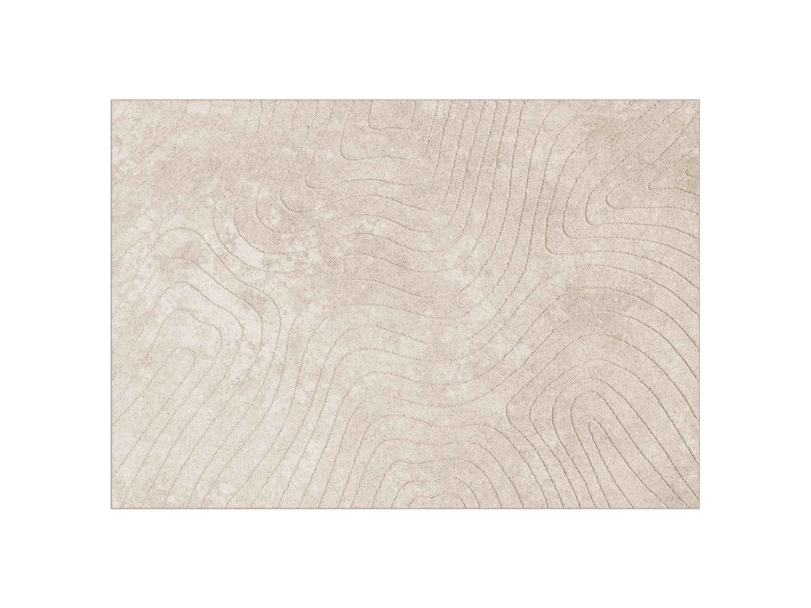 Vidaxl Tapetes De Área Retangular Palmeras Bege 120 X 170 Cm Poliéster