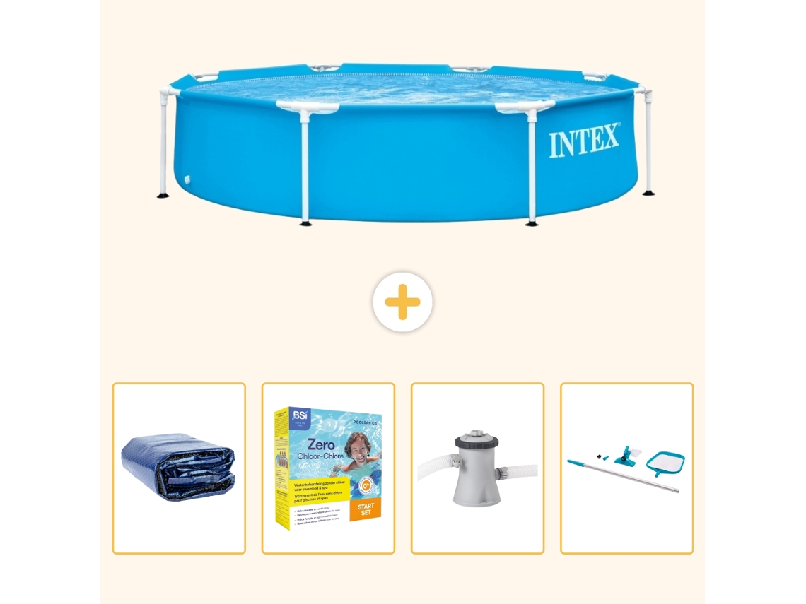 Intex Piscina Com Estrutura Redonda - 244x51 Cm - 5-peças Scb14