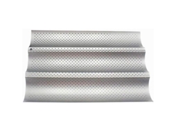 Molde De Pão Baguete Antiaderente 16x10 3 Moldes Aço Carbono Perforado