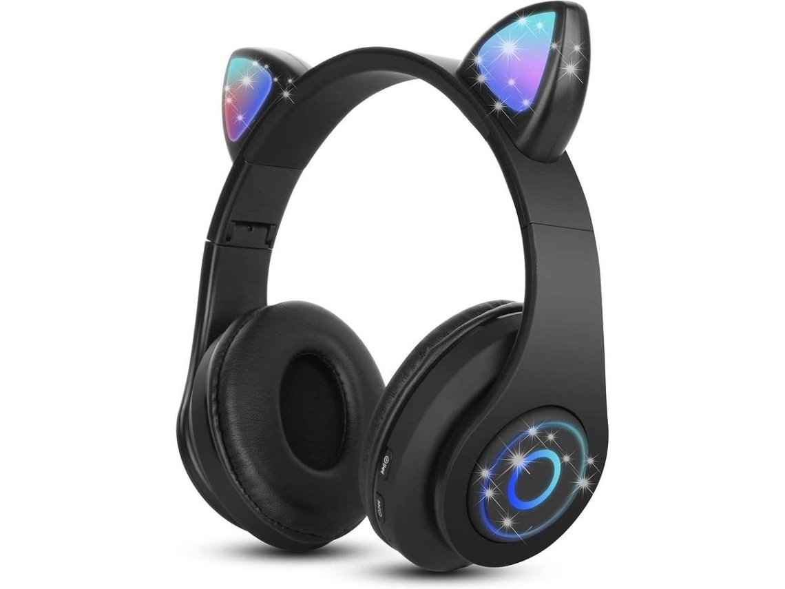 Auscultadores Bluetooth  Para Crianças Sobre A Orelha Rgb Luzes Intermitentes Dobráv*
