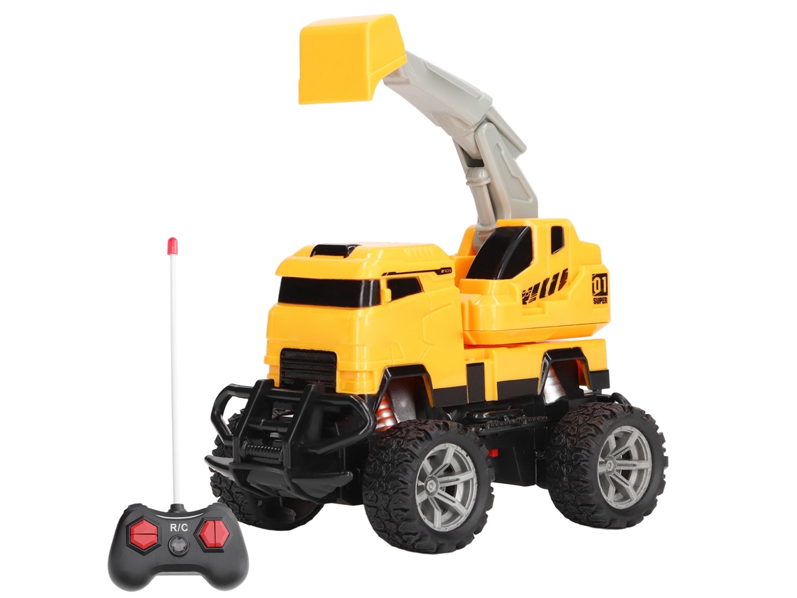 Primerox carro de Controle Remoto Escavadeira 1:43 Veículo Elétrico de Construção para Crianças