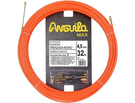 Estiare Monofilamento Trança Poliéster Cabo Ilhó Guia 75145032 32M Ø 4 5Mm Laranja ANGUILLA