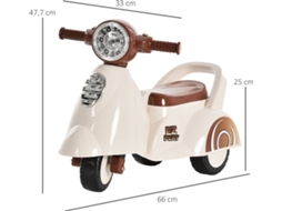 Andador HOMCOM 370-106WT Branco (66x33x47,7 cm)