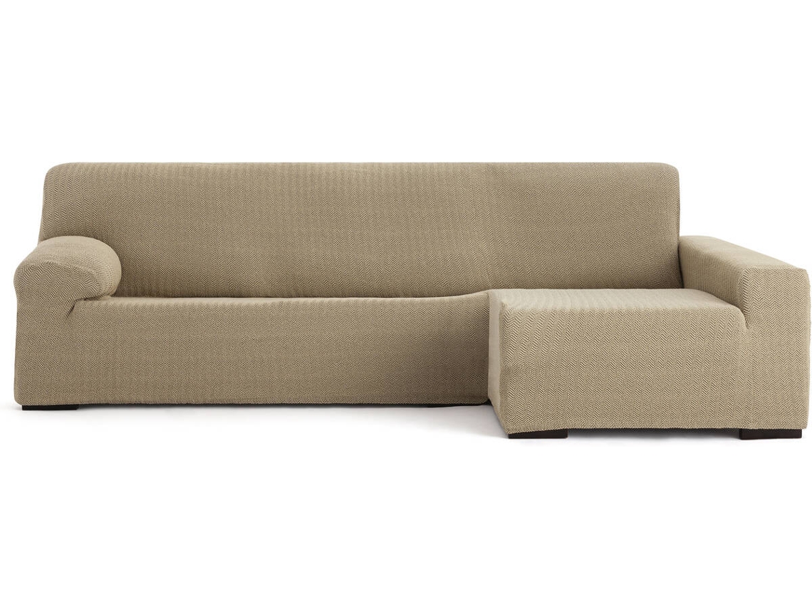 Capa de Chaise Longue Direita EYSA Premium Jaz Tecido Multielástico (360 x 180 x 120 cm - Poliéster e Algodão - Beige)