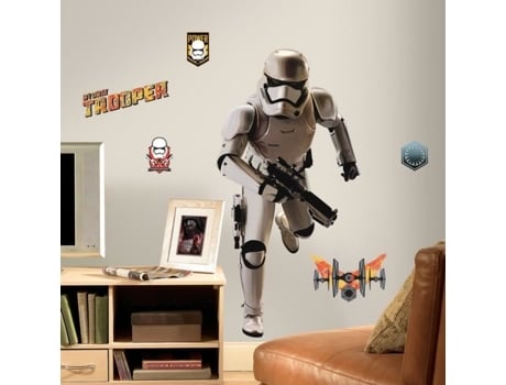 Roommates Gigante Star Wars Episódio Vii Stormtrooper Adesivos Reposicionáveis 113 X 56 Cm