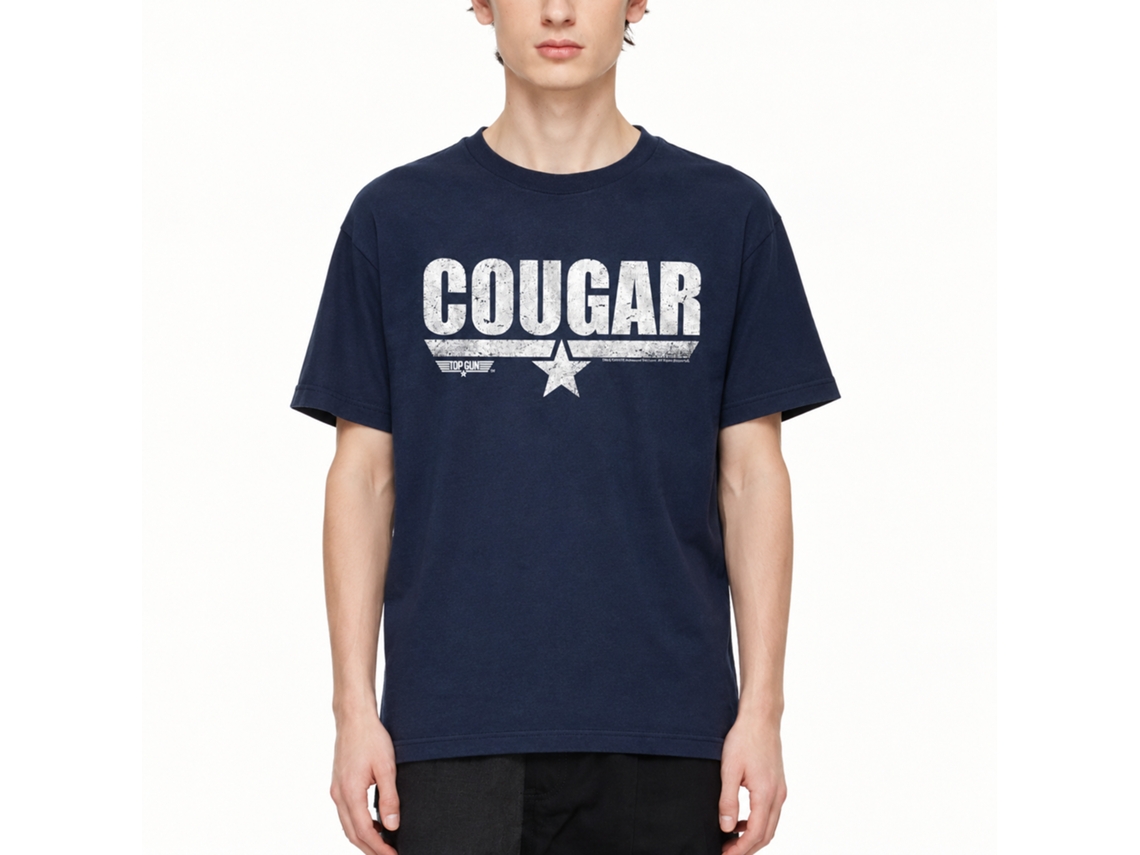 Rockinstone Top Gun Movie Cougar Navy Adult T-shirt Size:m